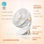 UNIX DF01 Portable 3-in-1 Clip Fan - Image 4
