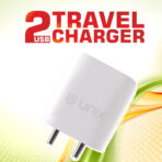 UNIX UX-102 20W Dual USB Travel Charger Adapter - Image 3