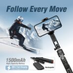 AI Face Tracking & Gesture Control Gimbal | Selfie Stick | Tripod - Image 3