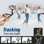 AI Face Tracking & Gesture Control Gimbal | Selfie Stick | Tripod - Image 8