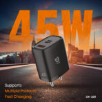 UNIX UX-229 45W GaN Dual Port Wall Charger - Image 2
