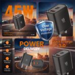 UNIX UX-229 45W GaN Dual Port Wall Charger - Image 3